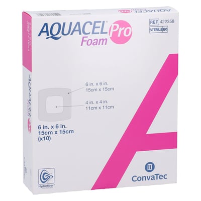 Aquacel Foam Pro 15x15 cm Hydrofiber Schaumverband
