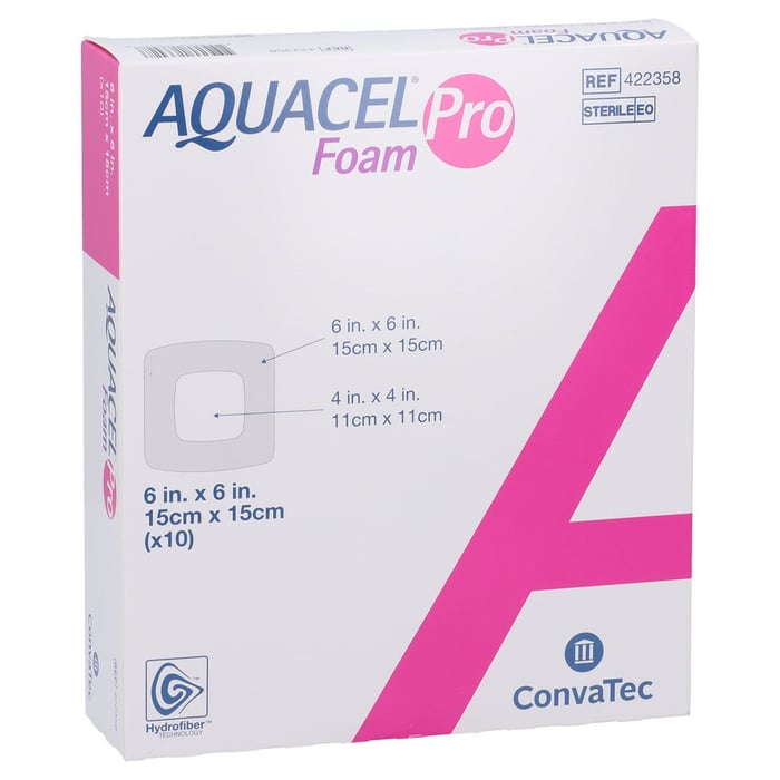Aquacel Foam Pro 15x15 cm Hydrofiber Schaumverband