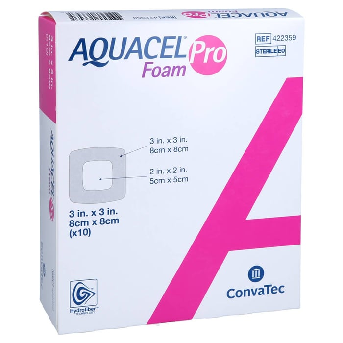 Aquacel Foam Pro 8x8 cm Hydrofiber Schaumverband