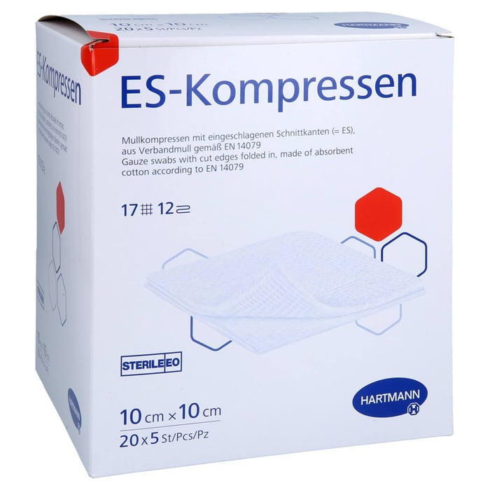 Es-kompressen steril 10x10 cm 12fach