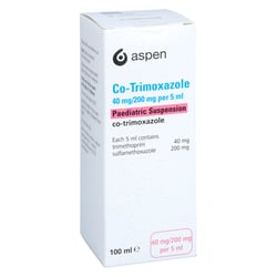 Co-Trimoxazole 40 mg/200 mg per 5 ml Paediat.Susp.UK
