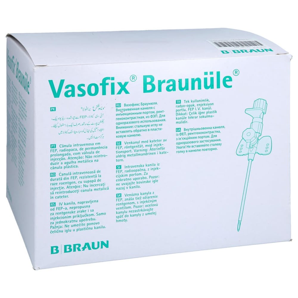 Vasofix Braun le 22 G 25 mm blau
