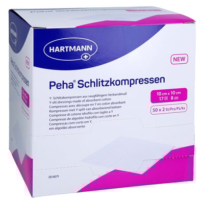 PEHA SCHLITZKOMPRESSEN 10x10 cm steril 8fach