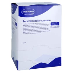 PEHA SCHLITZKOMPRESSEN 7,5x7,5 cm steril 8fach