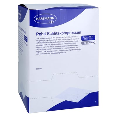 PEHA SCHLITZKOMPRESSEN 7,5x7,5 cm steril 8fach Produktbild 1