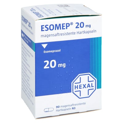 ESOMEP 20 mg magensaftresistente Hartkapseln Produktbild 1