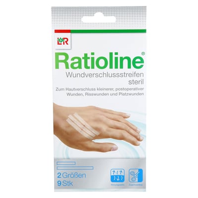RATIOLINE Wundverschlussstreifen steril 2 Größen