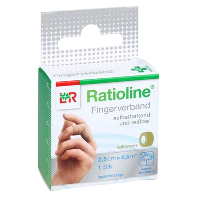 Ratioline selbsthaftend Fingerverband hellbraun2.5cmx4.5m
