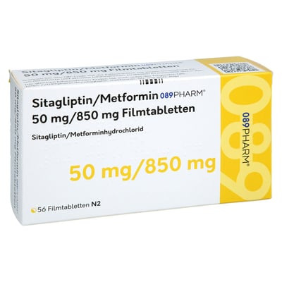 Sitagliptin/Metformin 089PHARM 50 mg/850 mg Produktbild 1