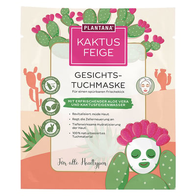 Plantana Kaktusfeige Ges. Tuchmaske mit Aloe Vera Produktbild 1