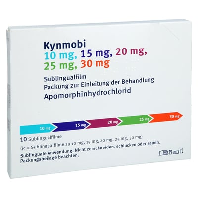 Kynmobi 10.15.20.25.30 mg Sublingualfilm Produktbild 1