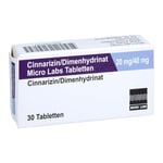 CINNARIZIN/Dimenhydrinat Micro Labs 20/40 mg Tabletten Produktbild 1