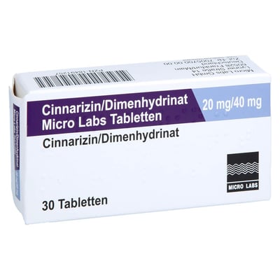 CINNARIZIN/Dimenhydrinat Micro Labs 20/40 mg Tabletten Produktbild 1