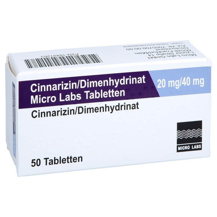 CINNARIZIN/Dimenhydrinat Micro Labs 20/40 mg Tabl.