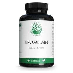 Green Naturals Bromelain 500 mg vegan mit 5000 Fip