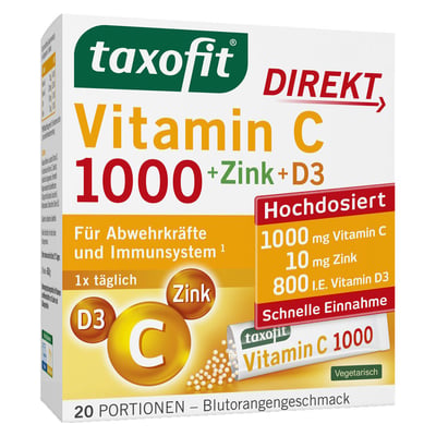 Taxofit Vitamin C 1000+Zink+D3 Direkt Granulat Produktbild 1