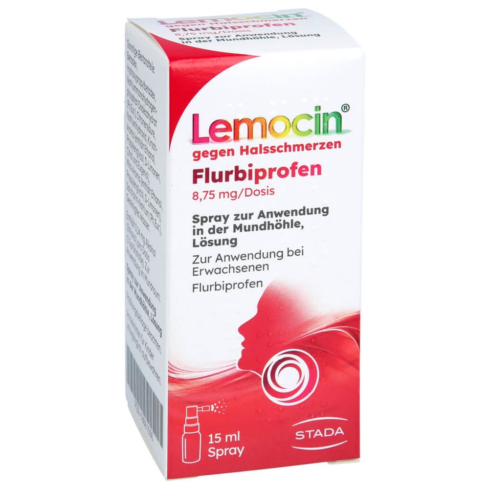 Lemocin gegen Halsschmerzen Flurbiprofen 8,75 mg/Dosis Spray zur Anwendung in der Mundhöhle