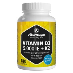 Vitamin D3 K2 5000IE/100ug hochdosiert