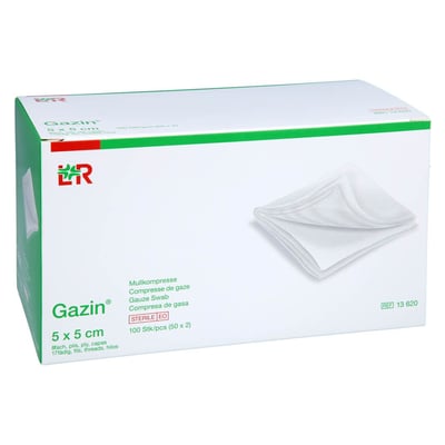 Gazin Mullkomp.5x5 cm steril 8fach