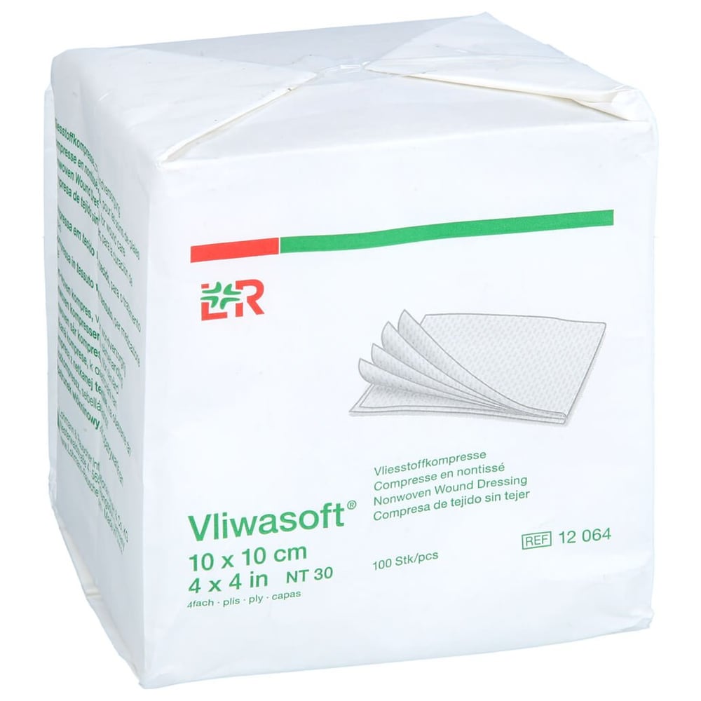 Vliwasoft Vlieskompressen unsteril 10x10 cm 4l.