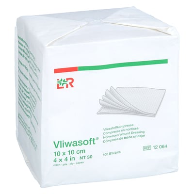 Vliwasoft Vlieskompressen unsteril 10x10 cm 4l. EurimPharm