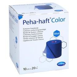 Peha-haft Color Fixierbinde latexfrei 10 cmx20 m blau Tora Pharma