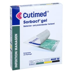 Cutimed Sorbact Gel Kompressen 7,5x7,5 cm CC Pharma