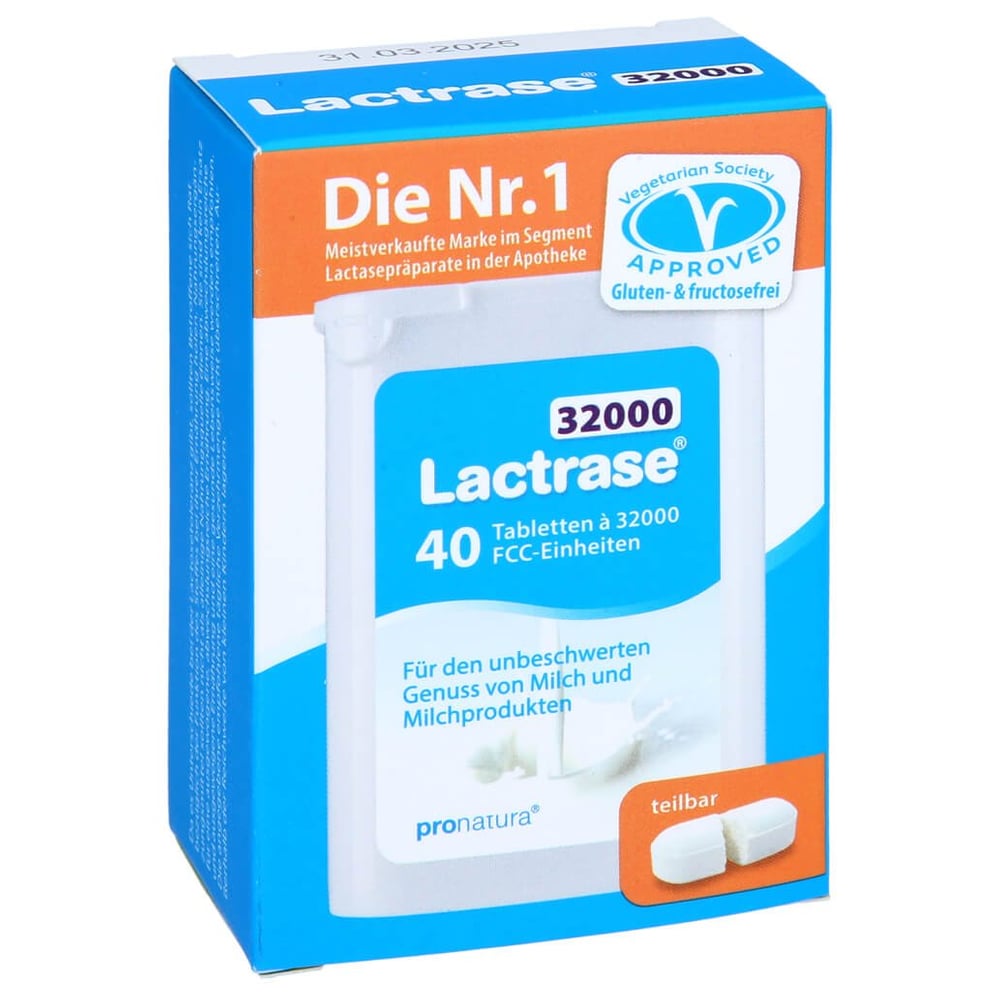 Lactrase 32000 FCC teilbare Tabletten im Spender