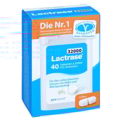 Lactrase 32000 FCC teilbare Tabletten im Spender