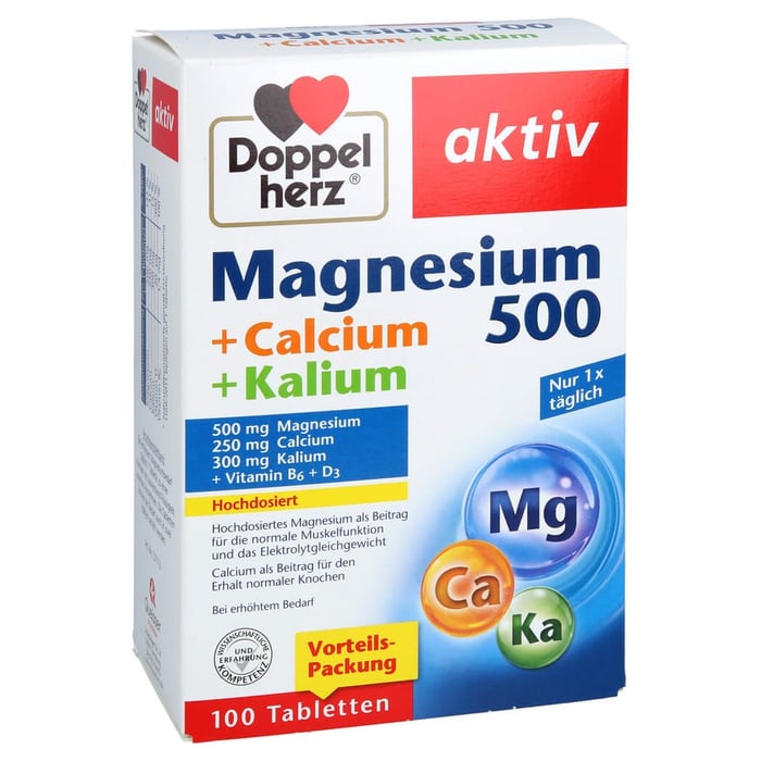 Doppelherz Magnesium 500 Calcium + Kalium