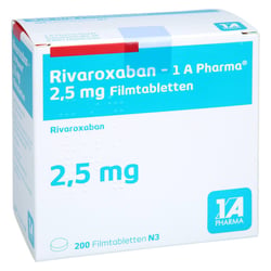 Rivaroxaban - 1 A Pharma 2.5 mg Filmtabletten Dose