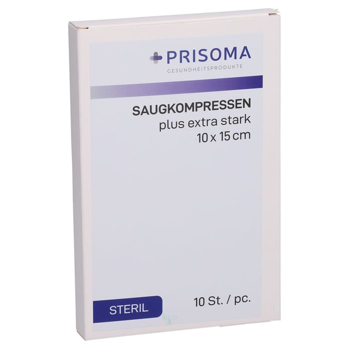 Saugkompresse plus Prisoma extra stark 10x15cm
