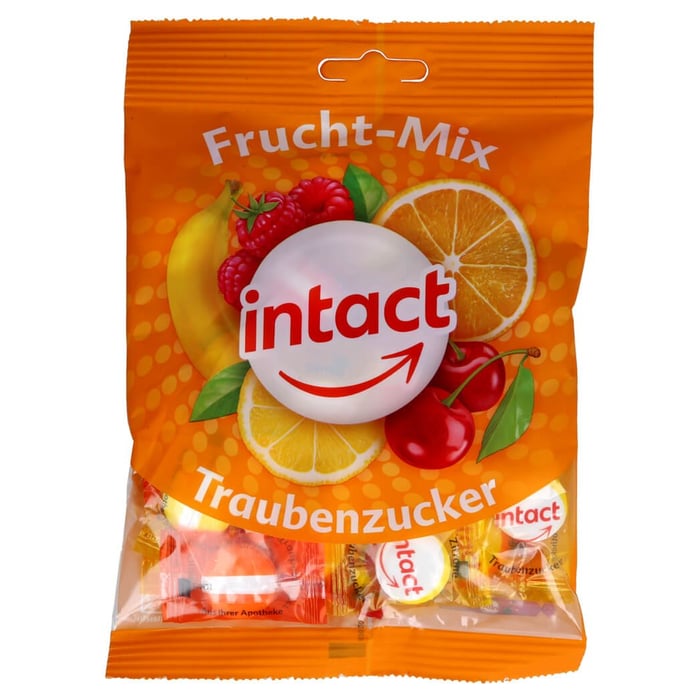 Intact Traubenzucker Beutel Frucht-Mix