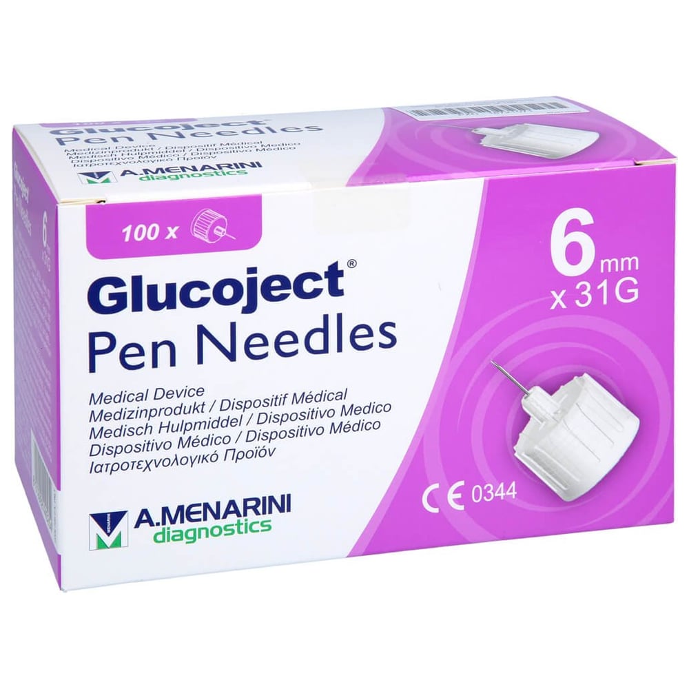 Glucoject Pen-Nadeln 6 mm 31 G 0.25 mm
