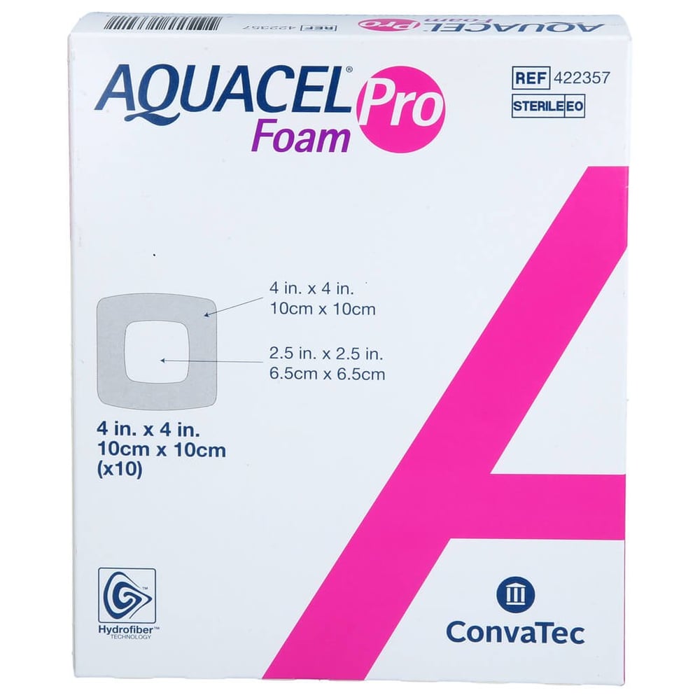 Aquacel Foam Pro 10x10 cm Hydrofiber Schaumverband