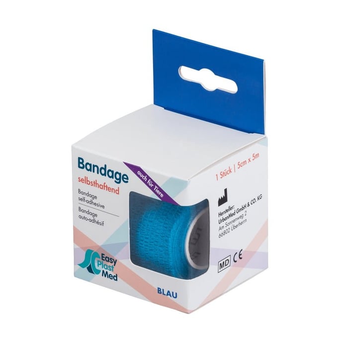 Um Easyplast Bandage selbsthaftend 5 cmx5 m blau