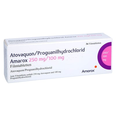 Atovaquon/Proguanilhydrochlorid Amarox 250 mg/100 mg