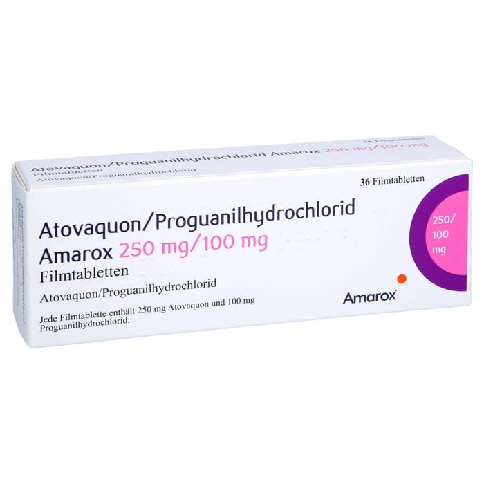 Atovaquon/Proguanilhydrochlorid Amarox 250mg/100mg
