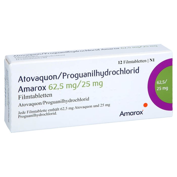 Atovaquon/Proguanilhydrochlorid Amarox 62,5mg/25mg