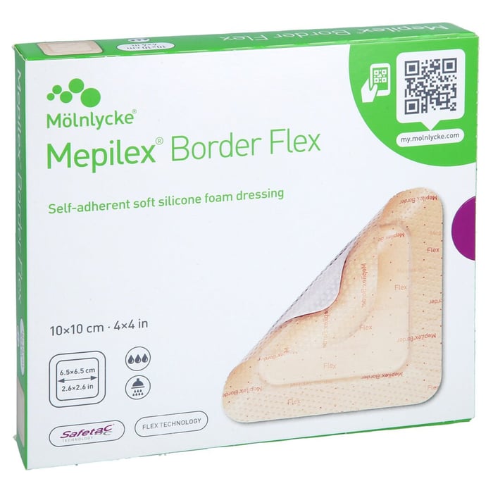 Mepilex Border Flex Schaumverb.haft.10x10 cm