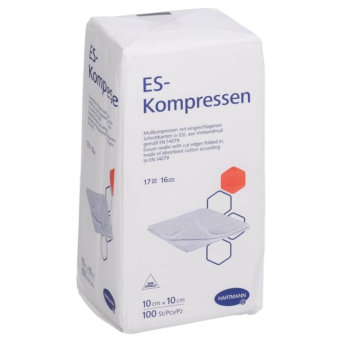 Es-kompressen unsteril 10x10 cm 16fach