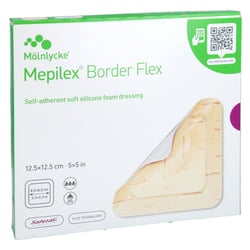 Mepilex Border Flex Schaumverband haftend 12,5x12,5 cm