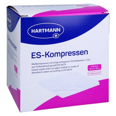 ES-KOMPRESSEN steril 10x10 cm 12fach Großpackung