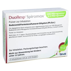 DuoResp Spiromax 160 Mikrogramm/4,5 Mikrogramm/Dosis