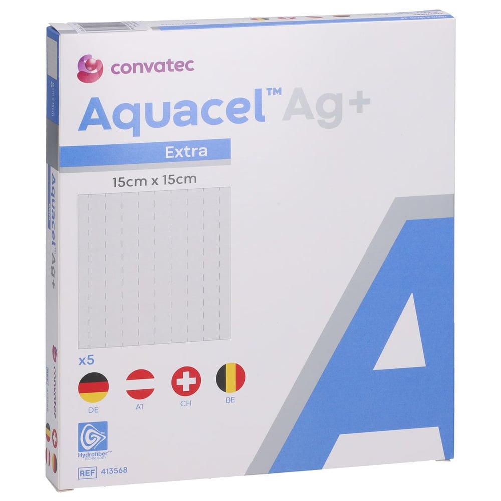 Aquacel Ag+ Extra 15x15 cm Kompressen