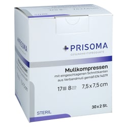 Mullkompresse Prisoma steril 7.5x7.5 cm 8-fach