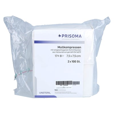 Mullkompresse Prisoma unsteril 7.5x7.5 cm 8-fach
