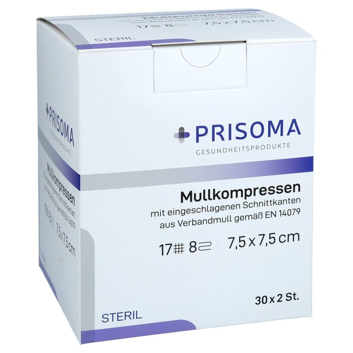Mullkompresse Prisoma steril 7.5x7.5 cm 8-fach