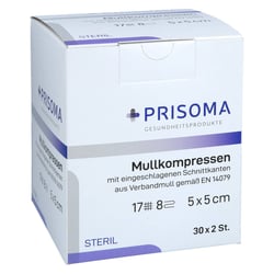 Mullkompresse Prisoma steril 5x5 cm 8-fach + Prisoma