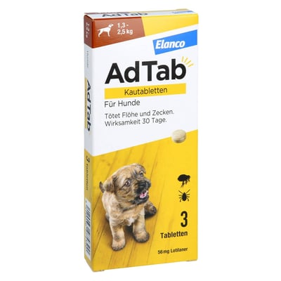 Adtab 56 mg Kautabletten für Hunde 1,3-2,5 kg Produktbild 1